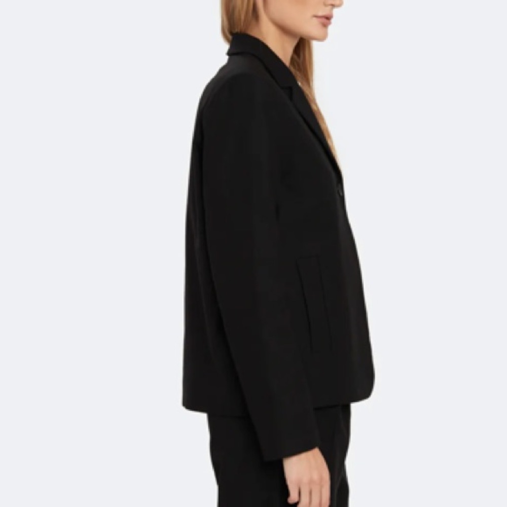 Magda Compact Twill Jacket In Black - Picture 4 of 8